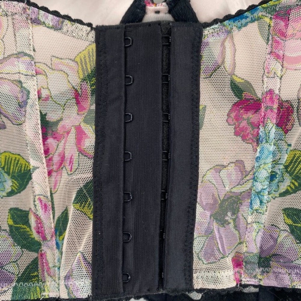 Victorias Secret Very Sexy Floral Lace Push-Up Bustier Top Corset 34C Multicolor - Picture 9 of 9